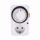 24 Hours Plug in Timer Mechanical with Adapter & Converter