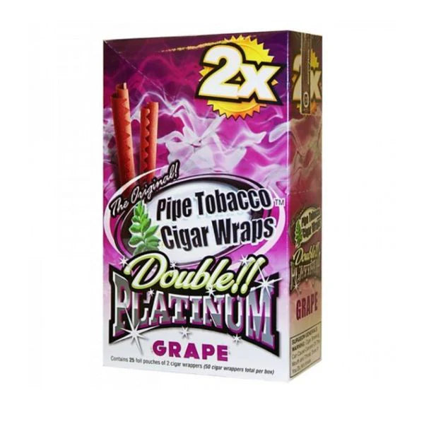 Blunt Wrap Double Platinum - 25 Packs of 2