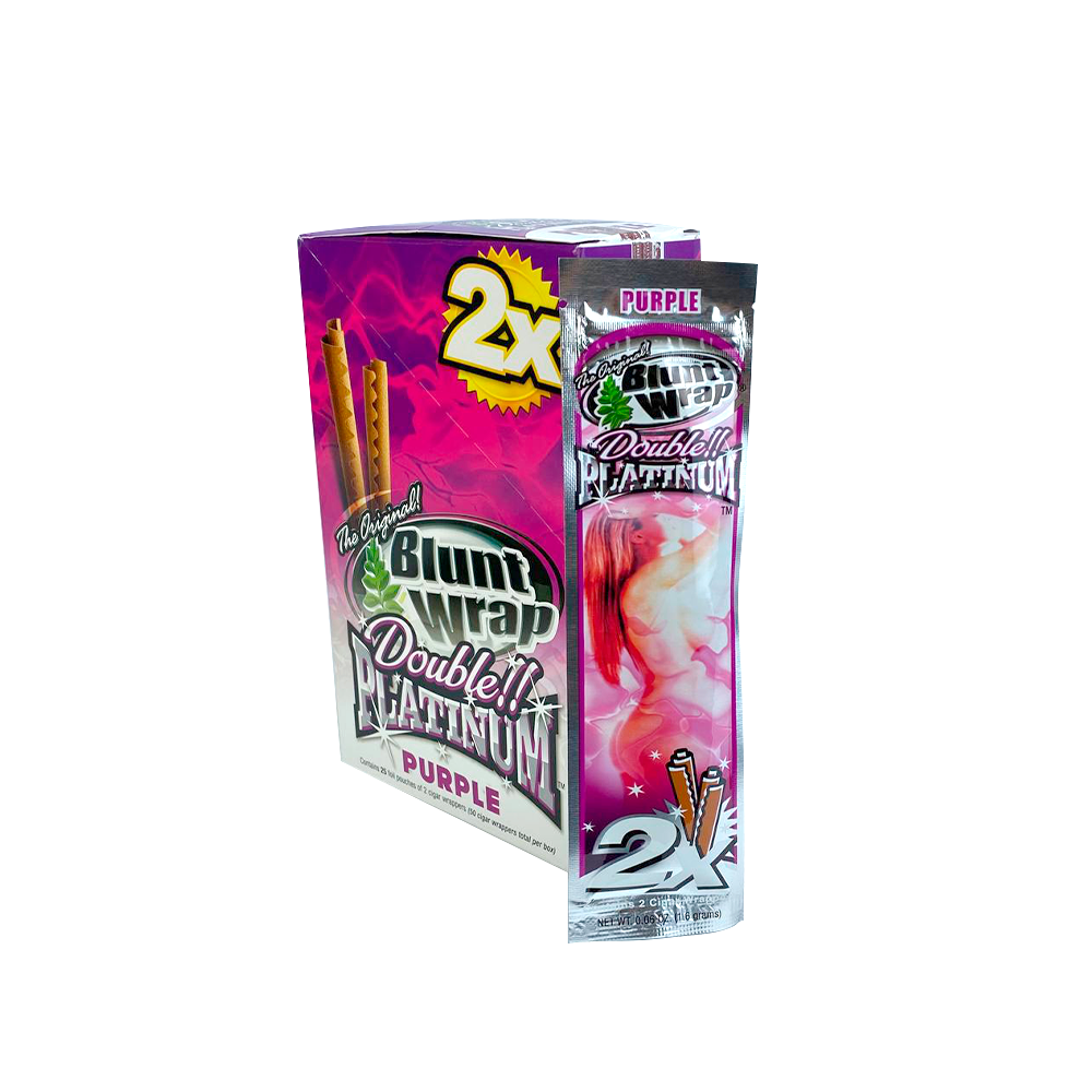 Blunt Wrap Double Platinum - 25 Packs of 2 - Hydro Herb Africa