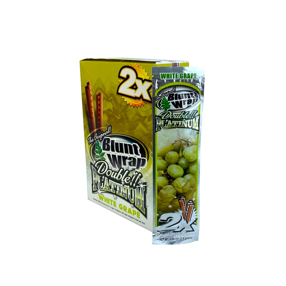 Blunt Wrap Double Platinum - 25 Packs of 2 - Hydro Herb Africa