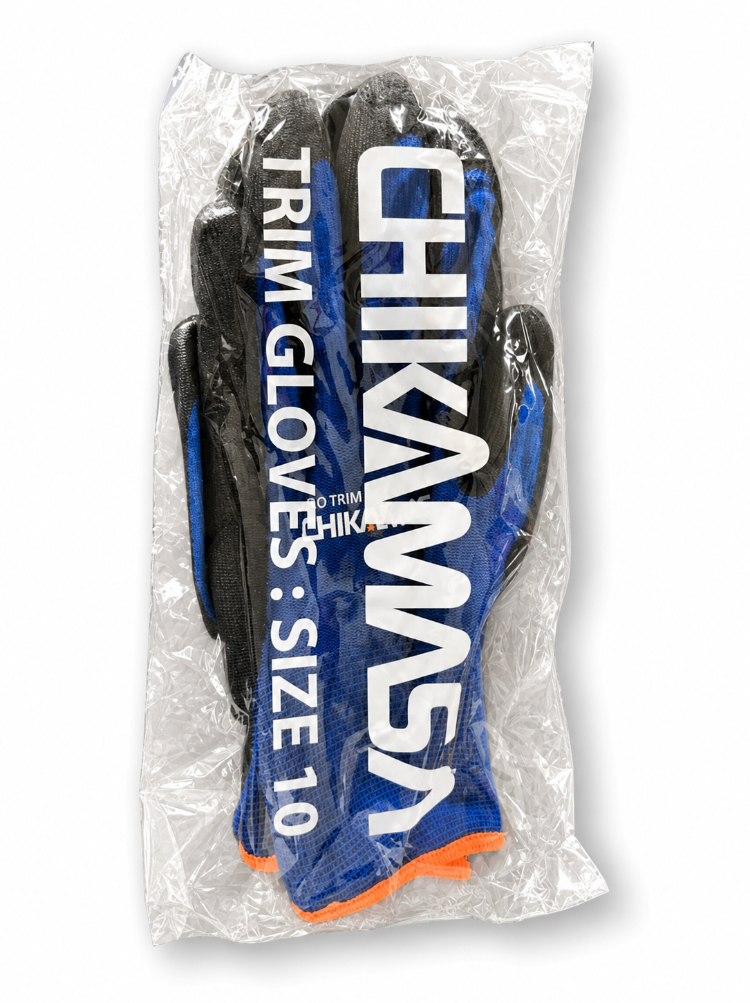 CHIKAMASA Blue Black PU Trim Gloves - XL