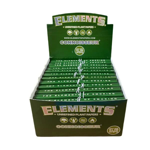 Elements Rolling Papers + Tips Kingsize - Green - Box of 24 Packs - Hydro Herb Africa