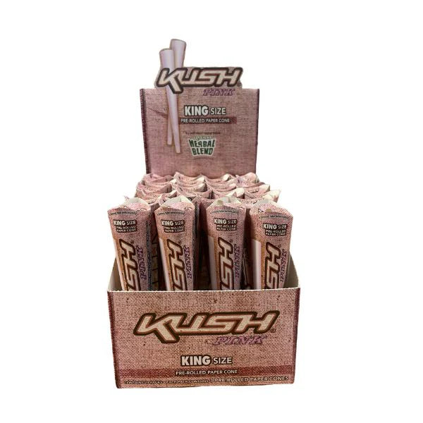KUSH Hemp Cones Kingsize - Pink - 24 Packs of 3