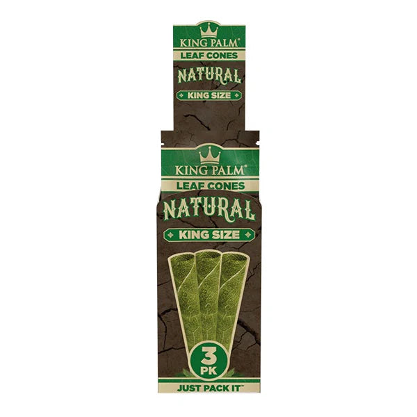 King Palm Natural Cones Kingsize - 15 Packs of 3