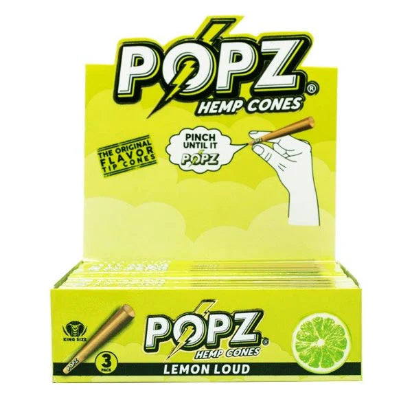 King Palm Popz Cones Kingsize - 12 Packs of 3