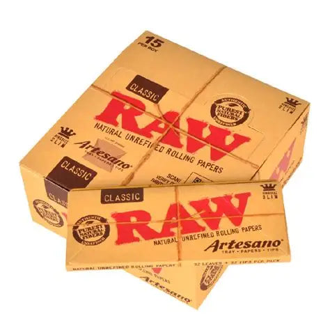 RAW Artesano Paper + Tips - Box of 15
