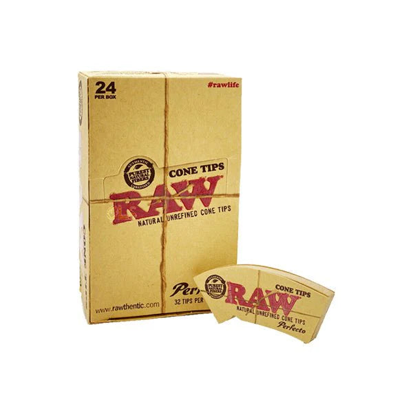 RAW Cone Tips Perforated - 24 Packs of 32
