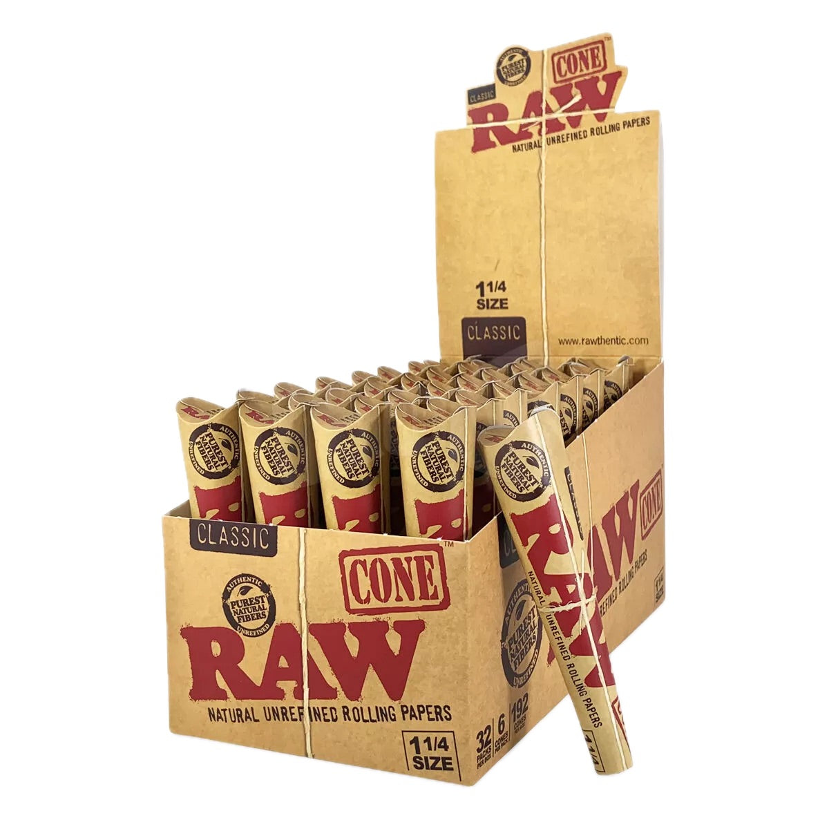 RAW Cones 1&1/4 - 32 Packs of 6