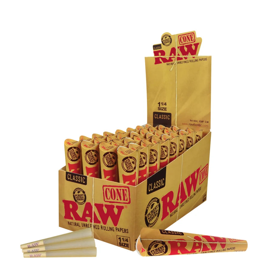 RAW Cones 1&1/4 - Box of 32