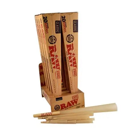 RAW Cones 20 Stage Rawket - 8 Packs of 20