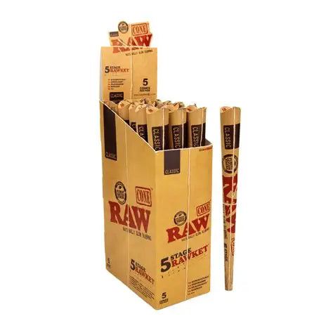 RAW Cones 5 Stage Rawket - 15 Packs of 5