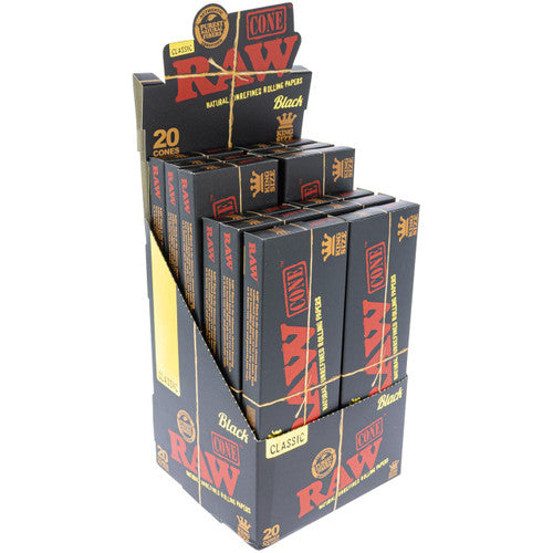 RAW Cones Black Kingsize - Box of 20