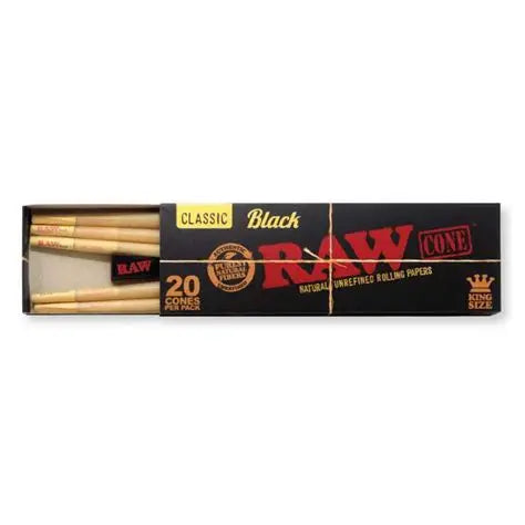 RAW Cones Black Kingsize 20's - Pack of 20