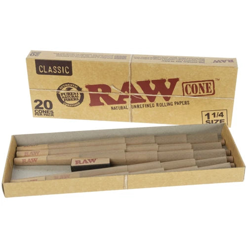 RAW Cones Classic 1&1/4 20's - Pack of 20