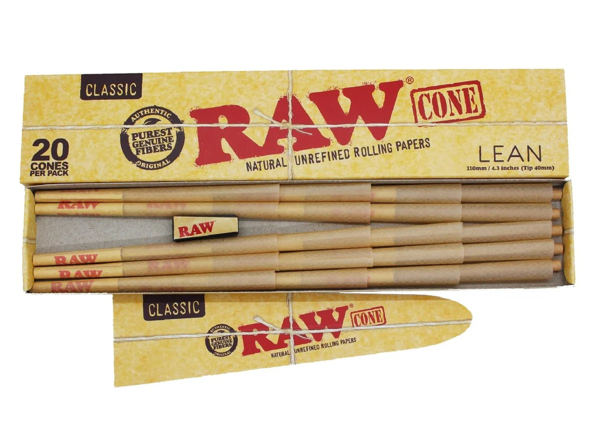 RAW Cones Classic Lean - Box of 20