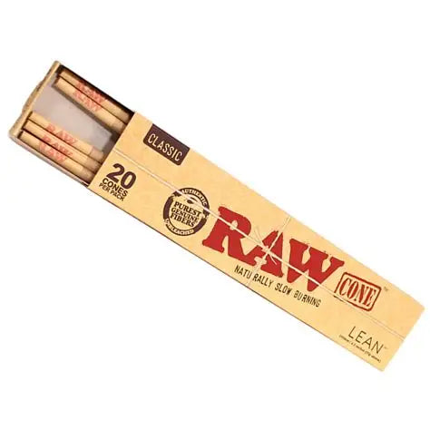 RAW Cones Classic Lean 20's - Pack of 20