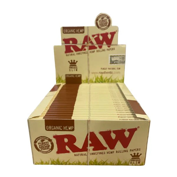 RAW Rolling Papers Organic Kingsize - Box of 50 Packs