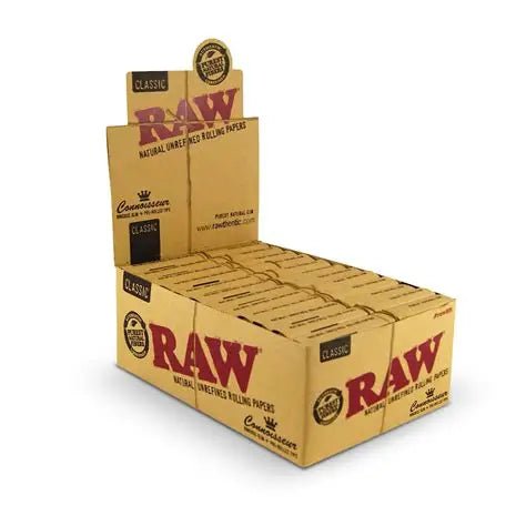 RAW Rolling Papers + Pre - Rolled Tips Classic Kingsize - Box of 24 Packs - Hydro Herb Africa