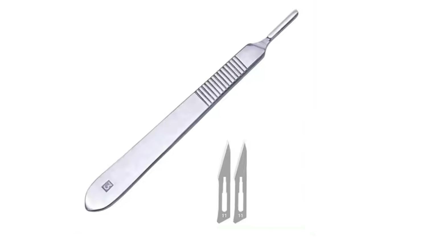 Stainless Steel Scalpel Handle No.3 - to suit No.10/11 Blades